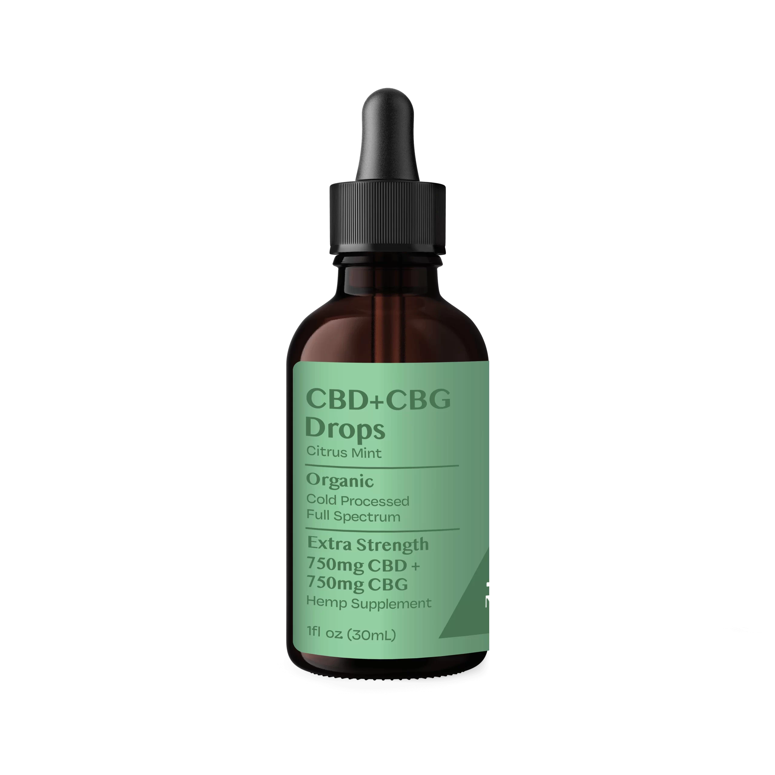 Organic CBG+CBD Drops Citrus Mint - Extra Strength 750mg+750mg - Image 2