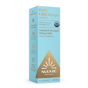 Organic Daily CBD Drops - Unflavored 500mg Full Spectrum