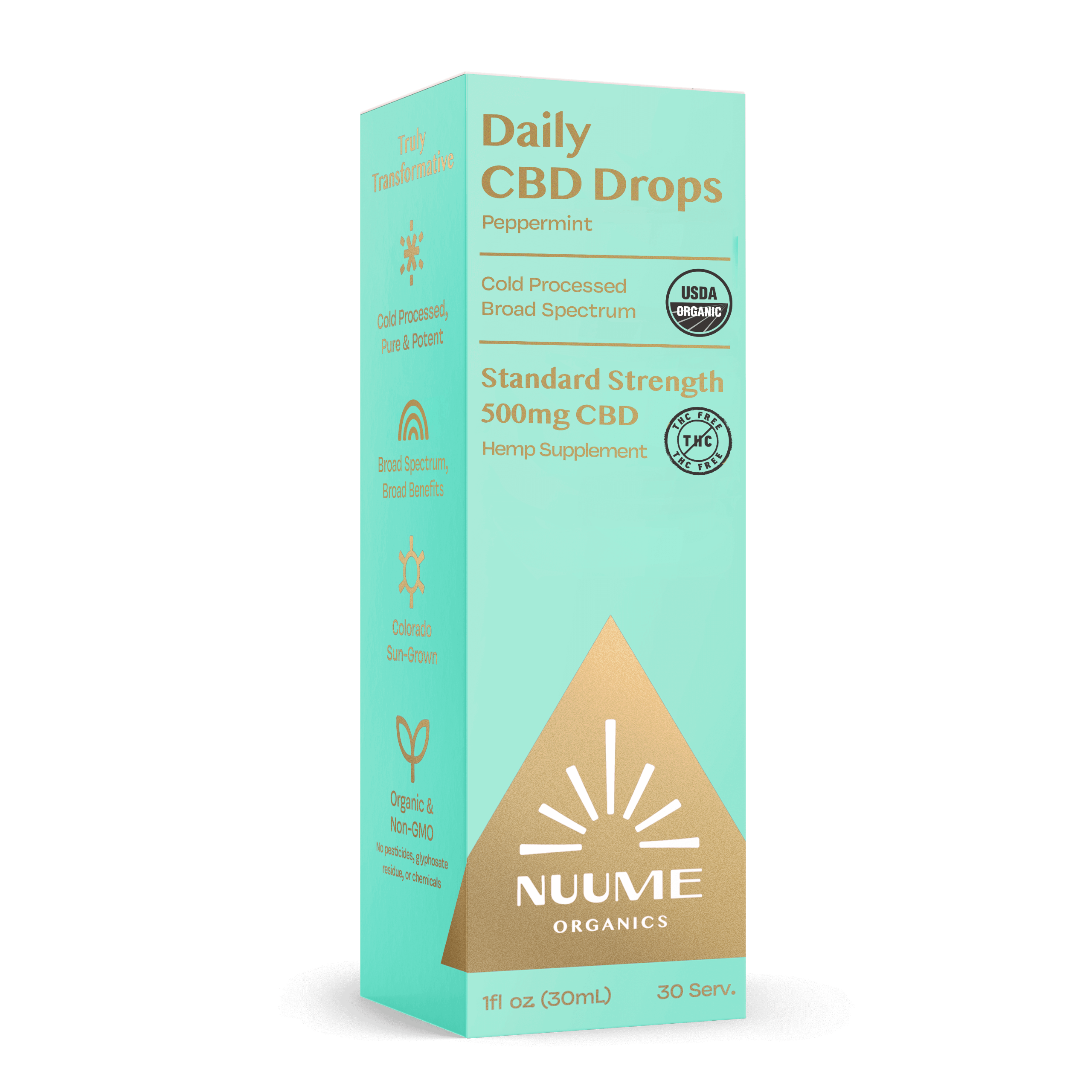 Organic CBD THC-Free Drops - Broad Spectrum