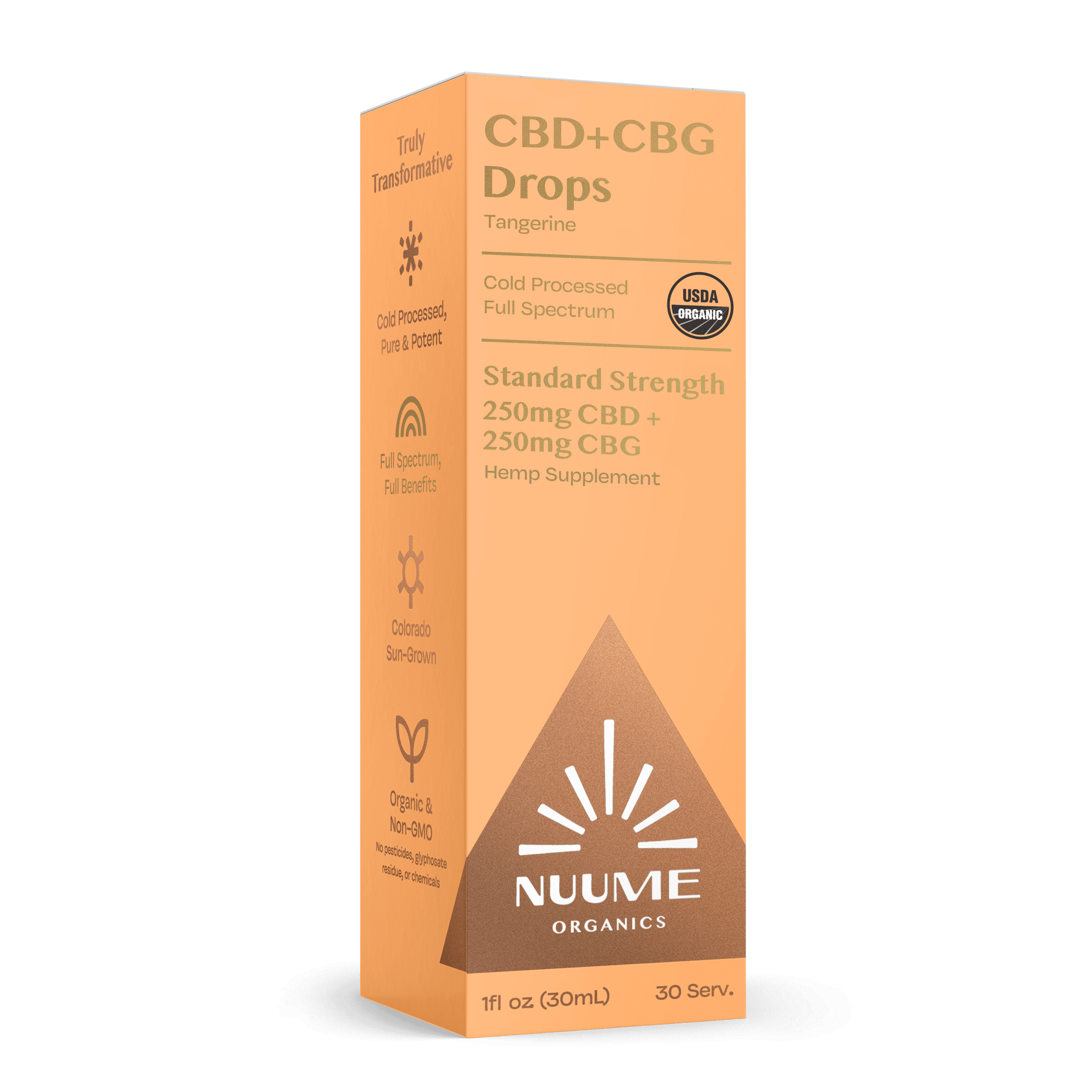 Organic CBG+CBD Drops 250mg+250mg