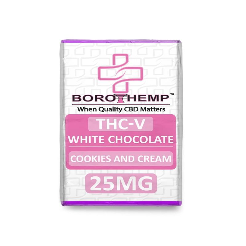 THC-V Mini Chocolate Bar 25mg - Cookies & Cream - White Chocolate