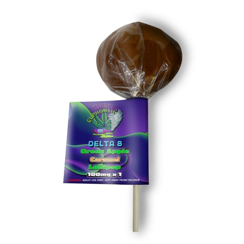 Delta 8 Lollipop with Delta 8 Caramel Twisted Euphoria - Fishbowl (20 Units)