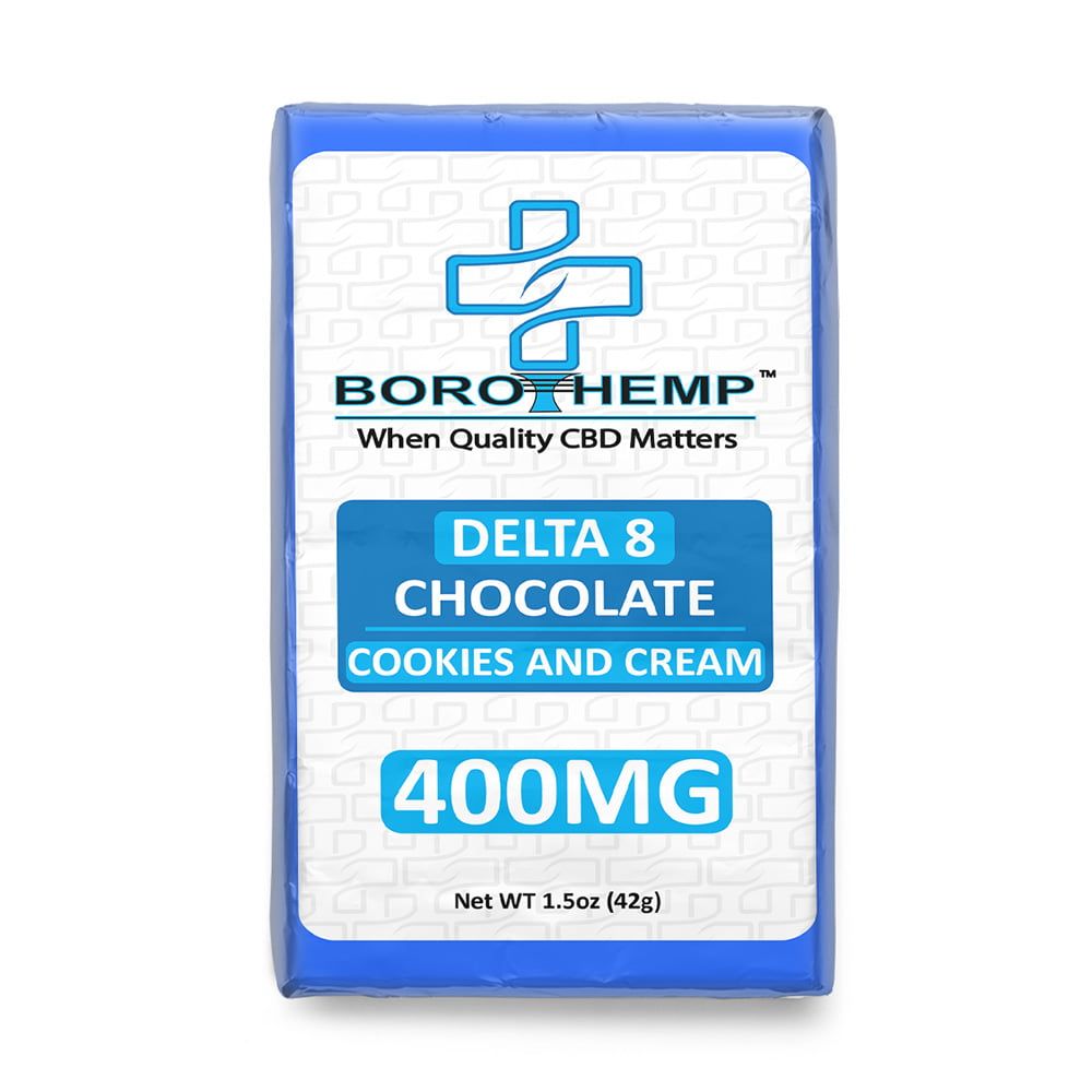Delta 8 Chocolate Bar 400mg - Cookies & Cream
