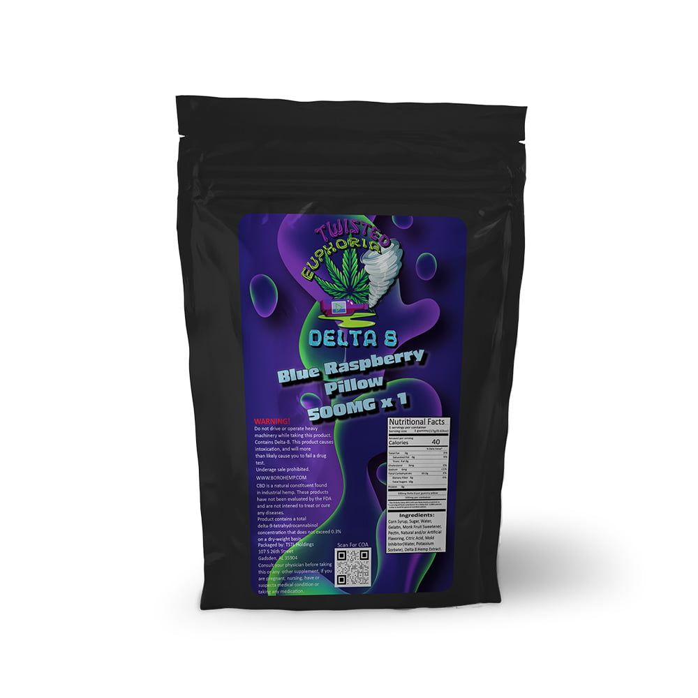 Delta 8 Pillow Twisted Euphoria - 250mg, Fishbowl (20 Units)