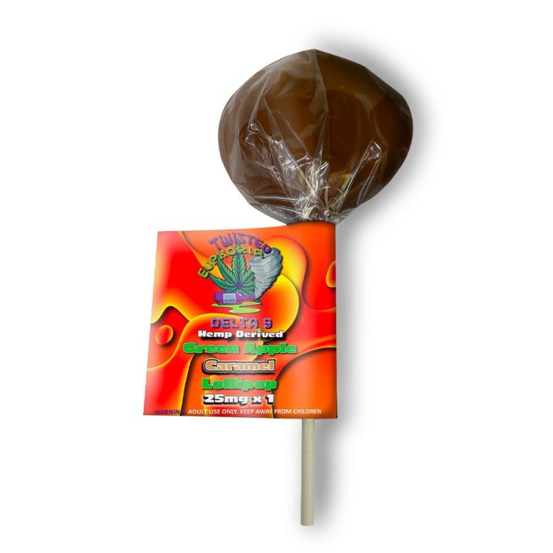 Delta 9 Lollipop with Delta 9 Caramel Twisted Euphoria