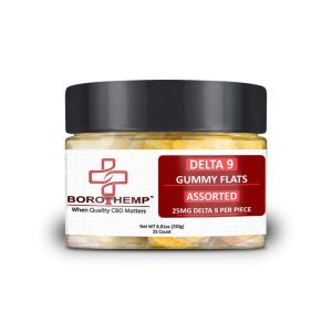 Delta 9 25mg Gummy Flats - 25 Count