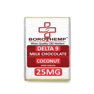 Delta 9 Mini Chocolate Bar 25mg - Raspberry - White Chocolate